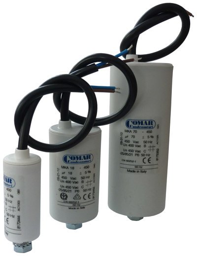 Betriebskondensator mit Kabel 1 µF Motorkondensator