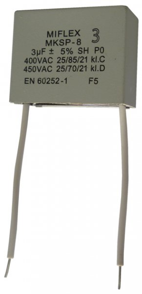 Betriebskondensator, rechteckig 3 µF