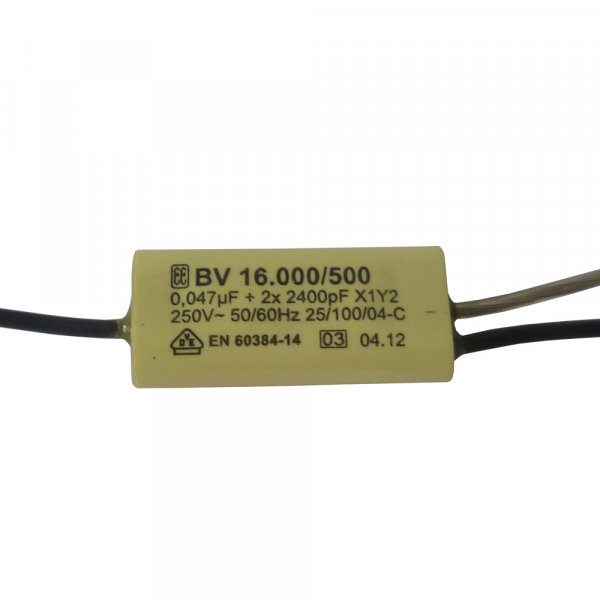 Entstörkondensator 0,047µF + 2 x 2400pF BV 16000/500