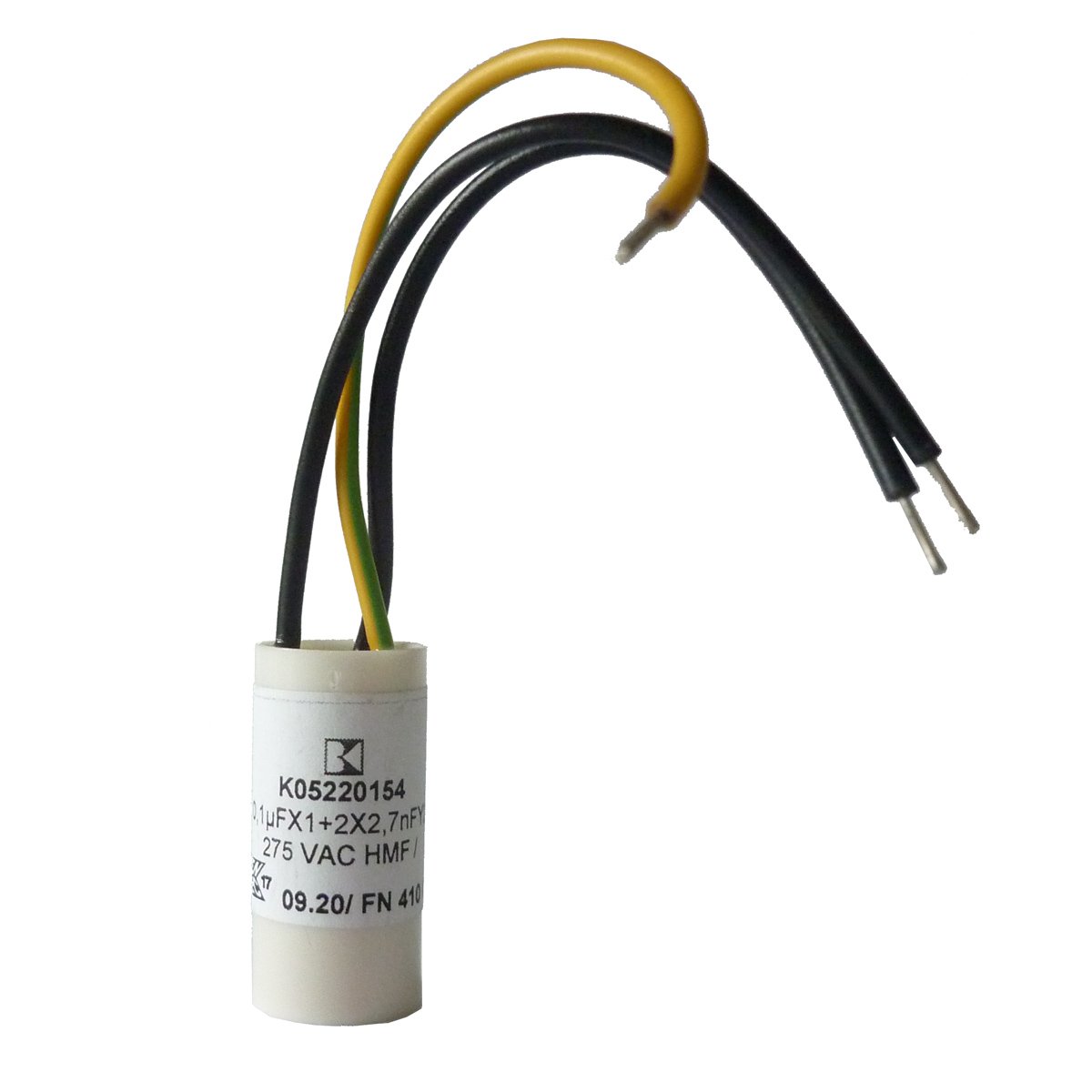 Condensateur LEM 2,7nF (2700pF) Polystyrène Styroflex - Tolérance 2,5%, Dimensions 24x7mm