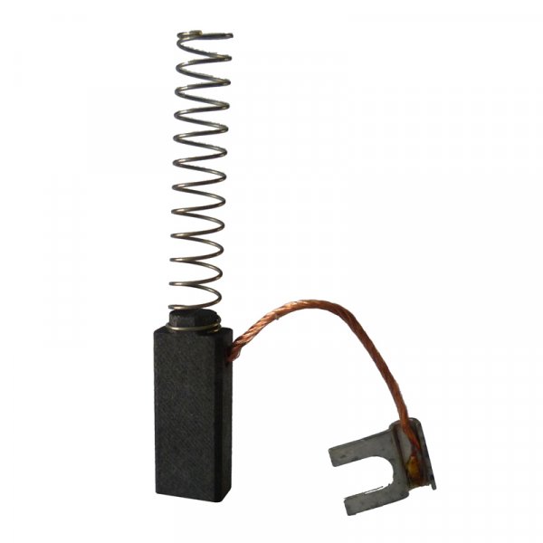 Kohlebürste, Motorkohle 8 x 5 x 20mm, Feder, Kabel und Schuh