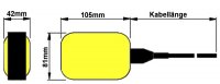 Schwimmerschalter, Funktion: Füllen. 0,5m Kabel