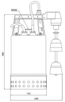 Schmutzwasser- Tauchpumpe E-ZWM 65 KS - ohne Dichtung
