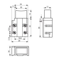 Schalter 2-polig Bremas LAA65301 ohne Arretierung
