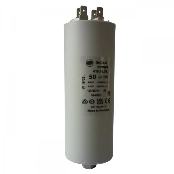 Betriebskondensator mit Flachstecker 50 µF DUCATI Motorkondensator