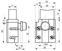 Schalter 2-polig Bremas LAA65331 mit Arretierung